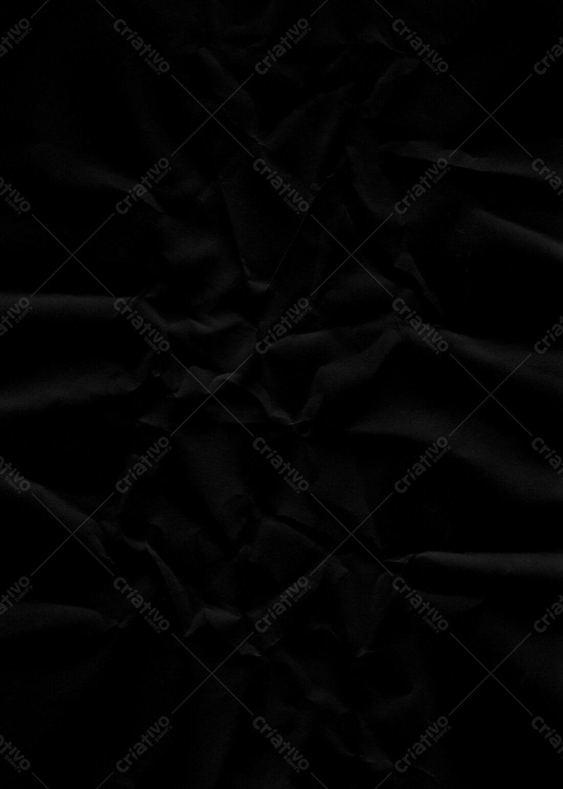 Textura Papel Amassado Preto para Fundo