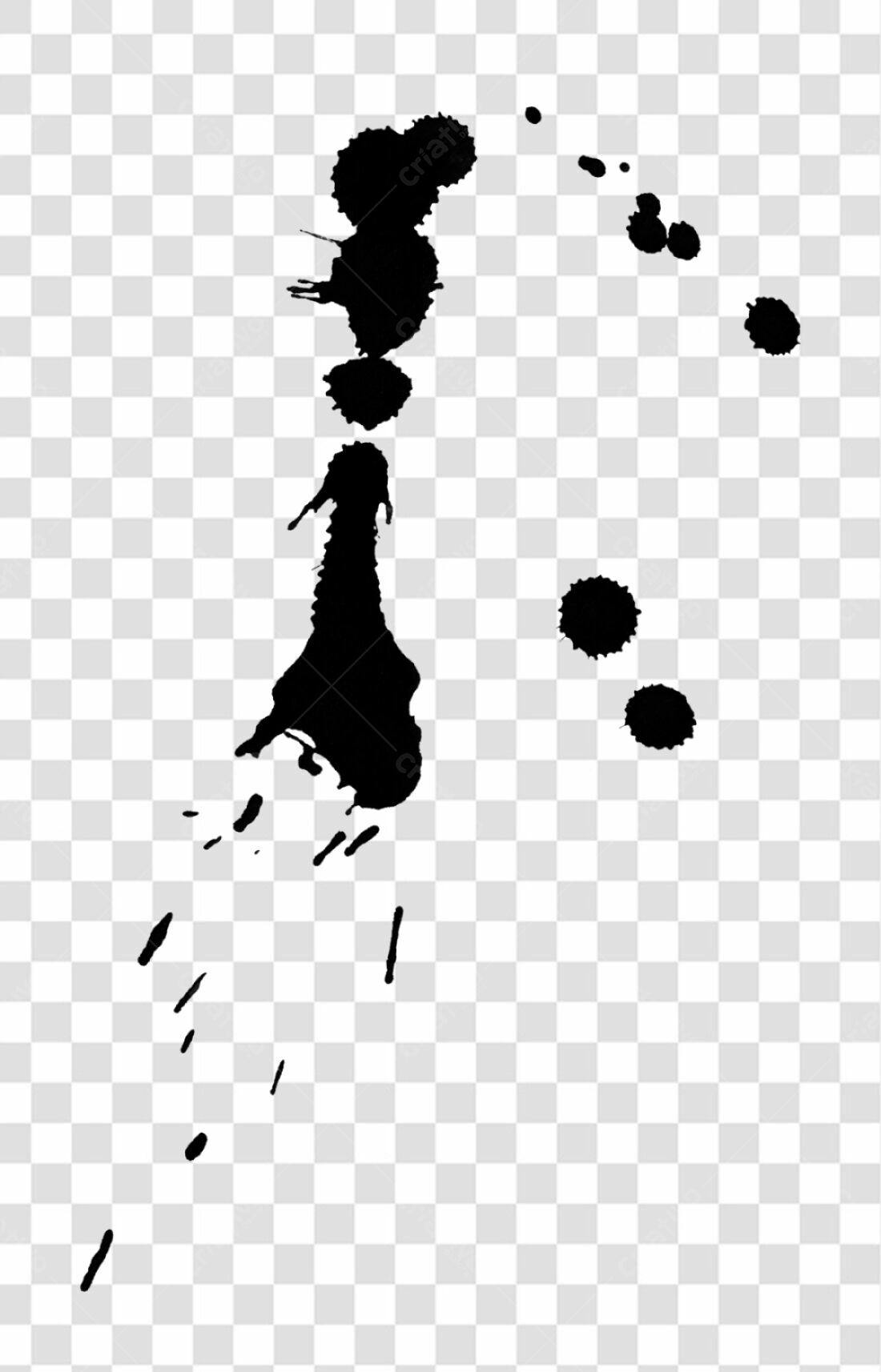Icone de respingos de tinta PNG com fundo transparente