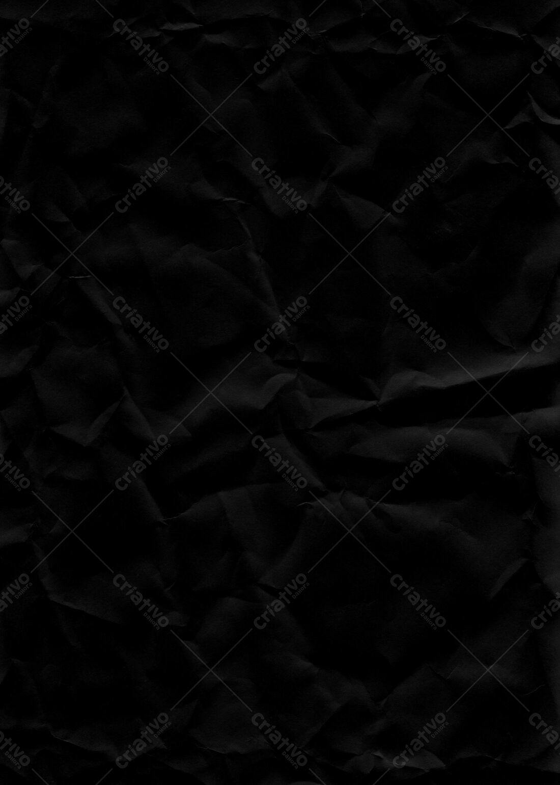 Textura Papel Amassado Preto para Fundo