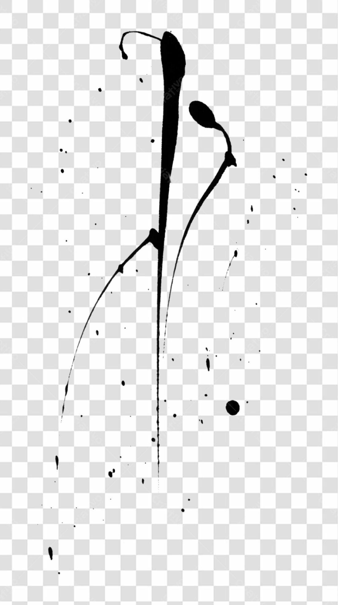 Icone abstrato tinta preta PNG com fundo transparente