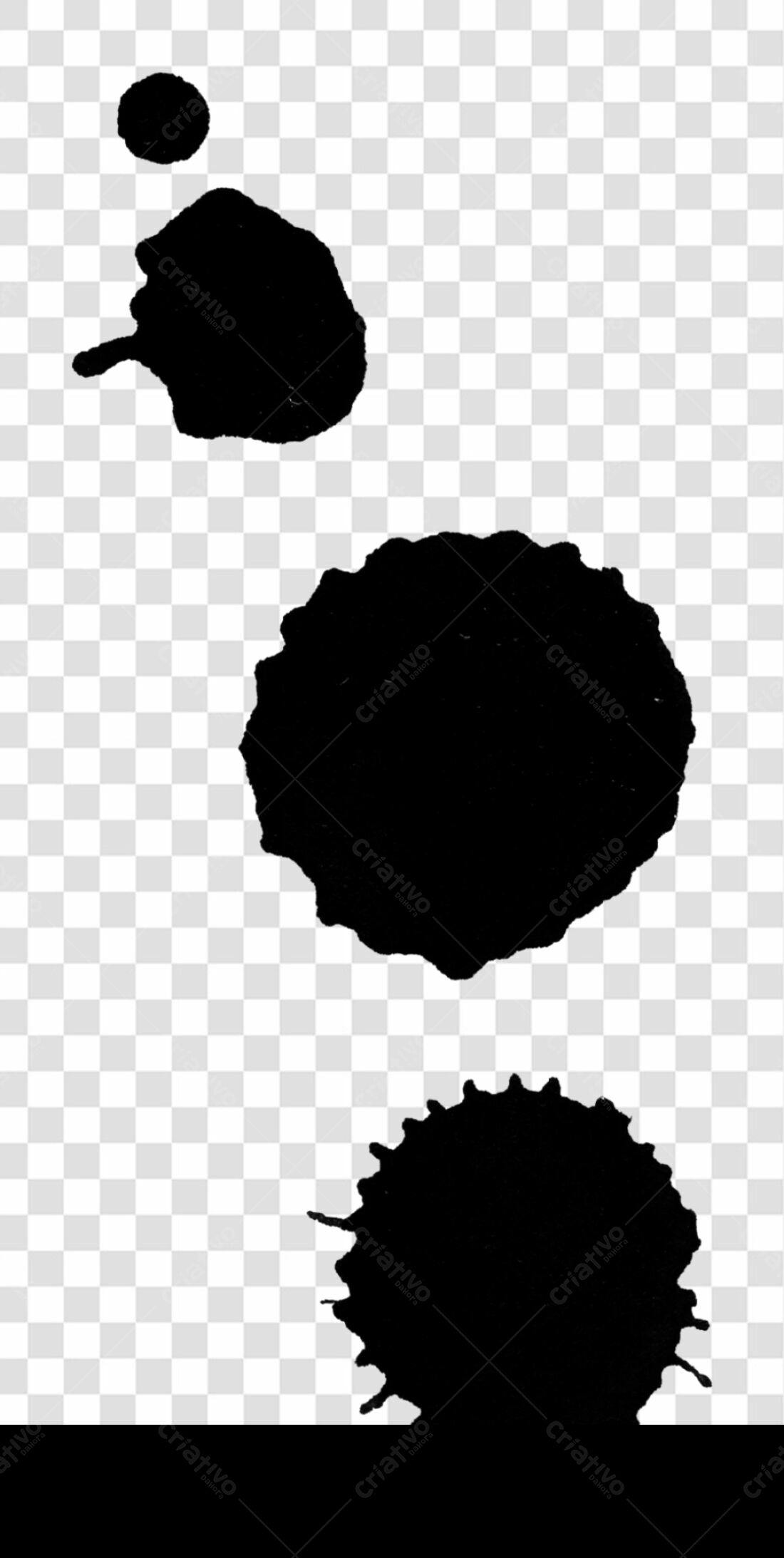 Icones de respingos de tinta PNG com fundo transparente