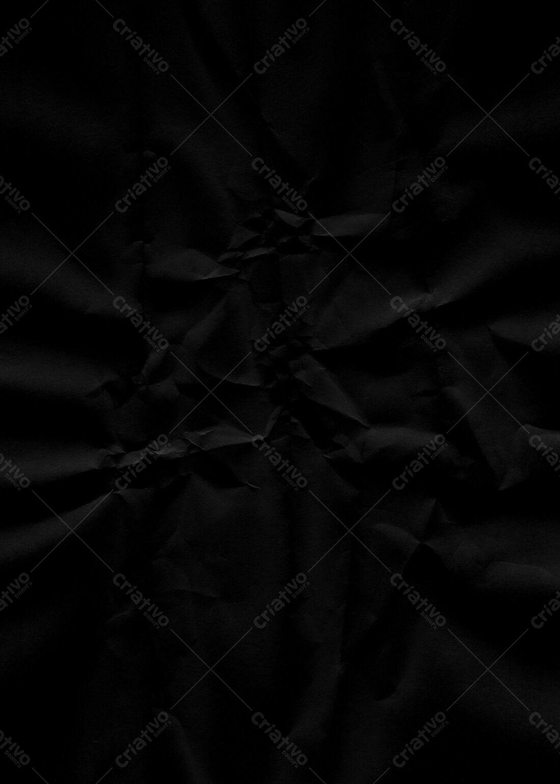 Textura Papel Amassado Preto para Fundo
