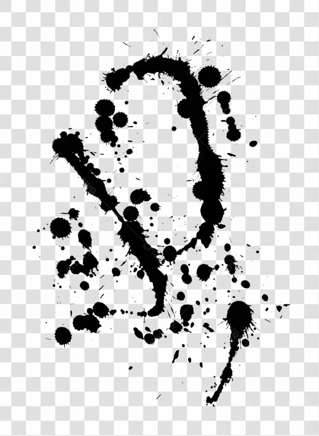 Icone abstrato manchas tinta PNG com fundo transparente