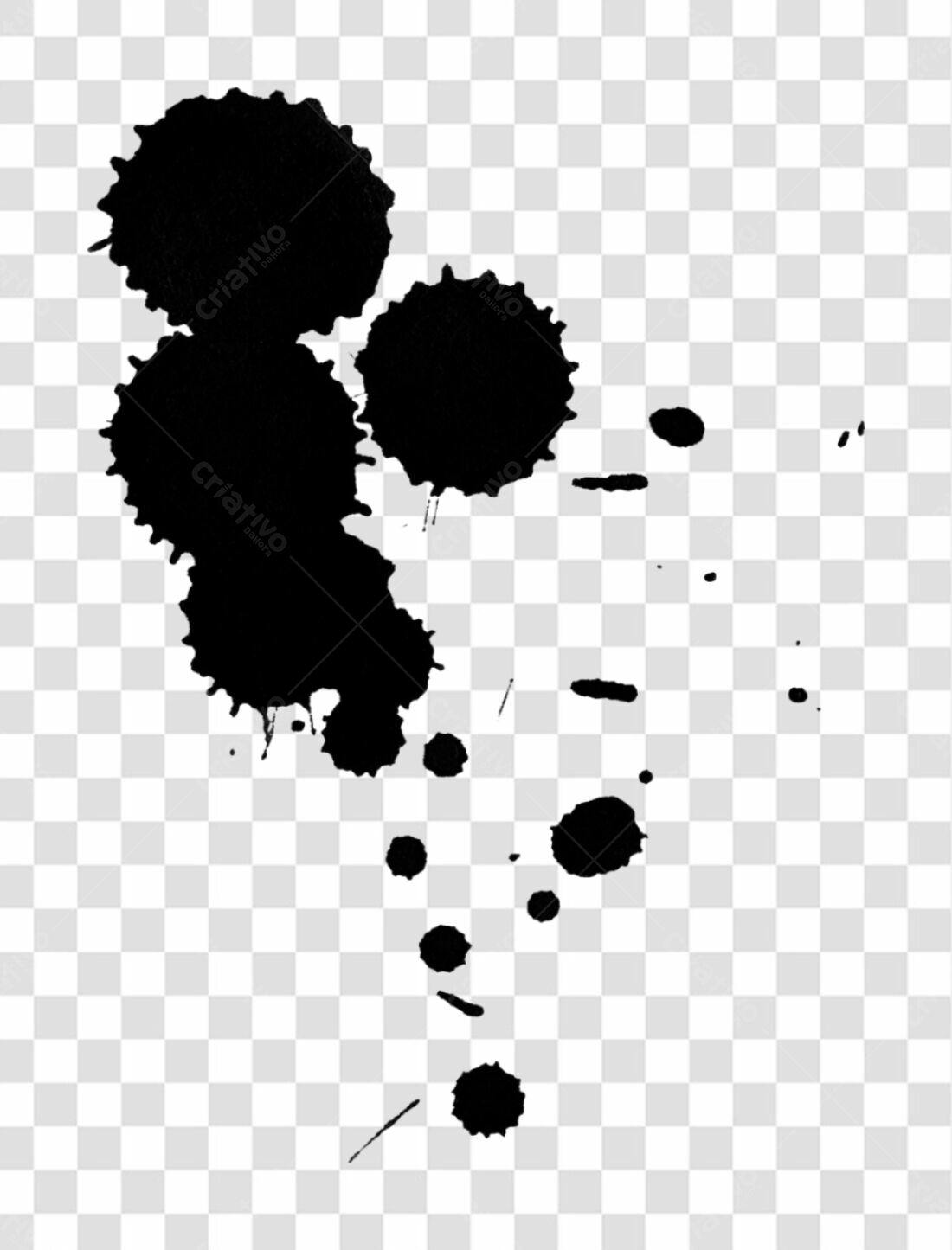 Icone de respingos de tinta PNG com fundo transparente