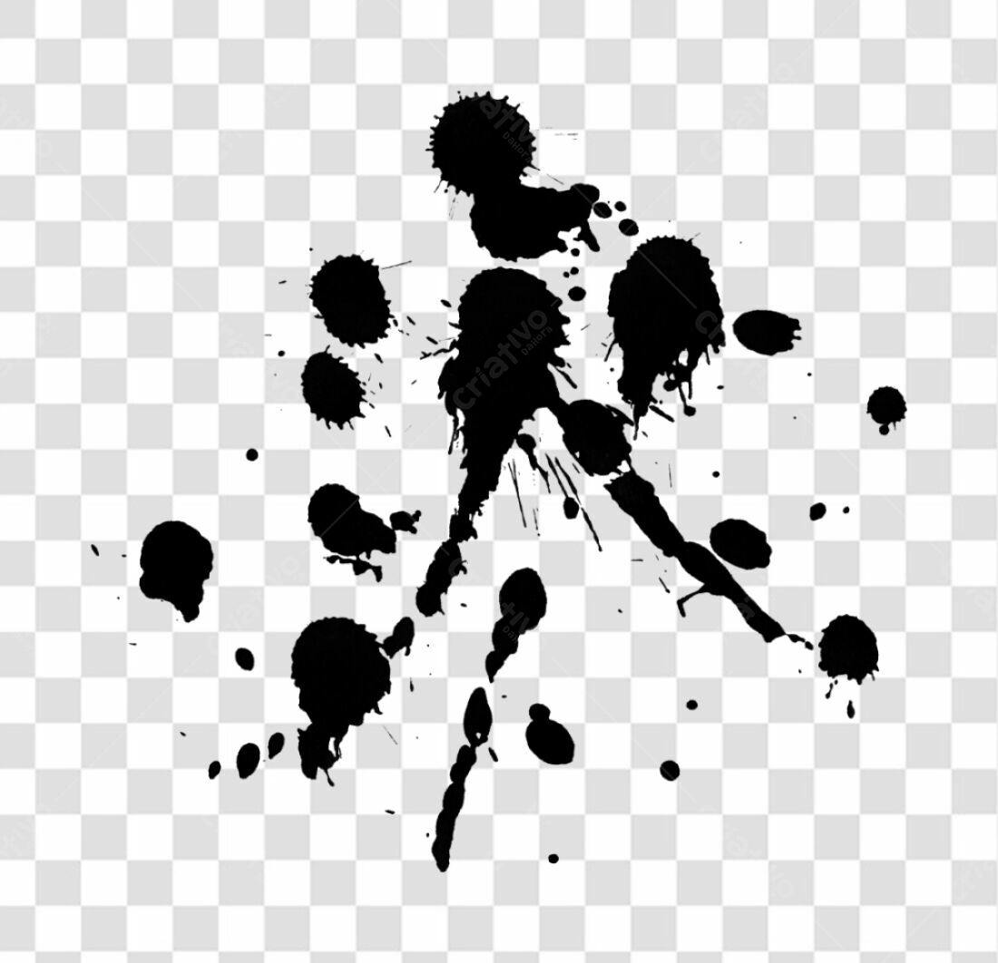 Icone respingos de tinta PNG com fundo transparente