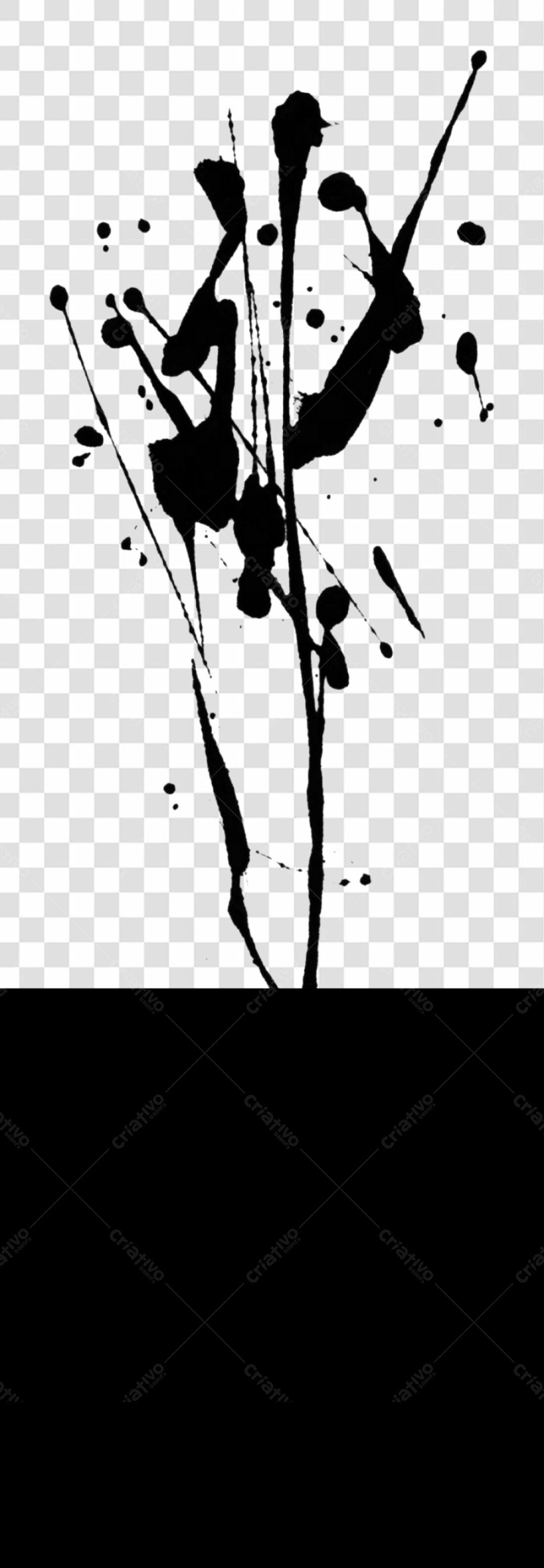 Icone abstrato em tinta PNG com fundo transparente