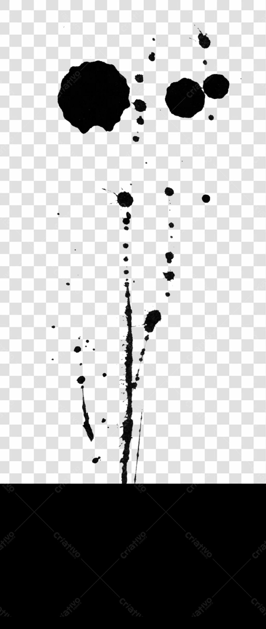 Icone abstrato com manchas de tinta PNG com fundo transparente