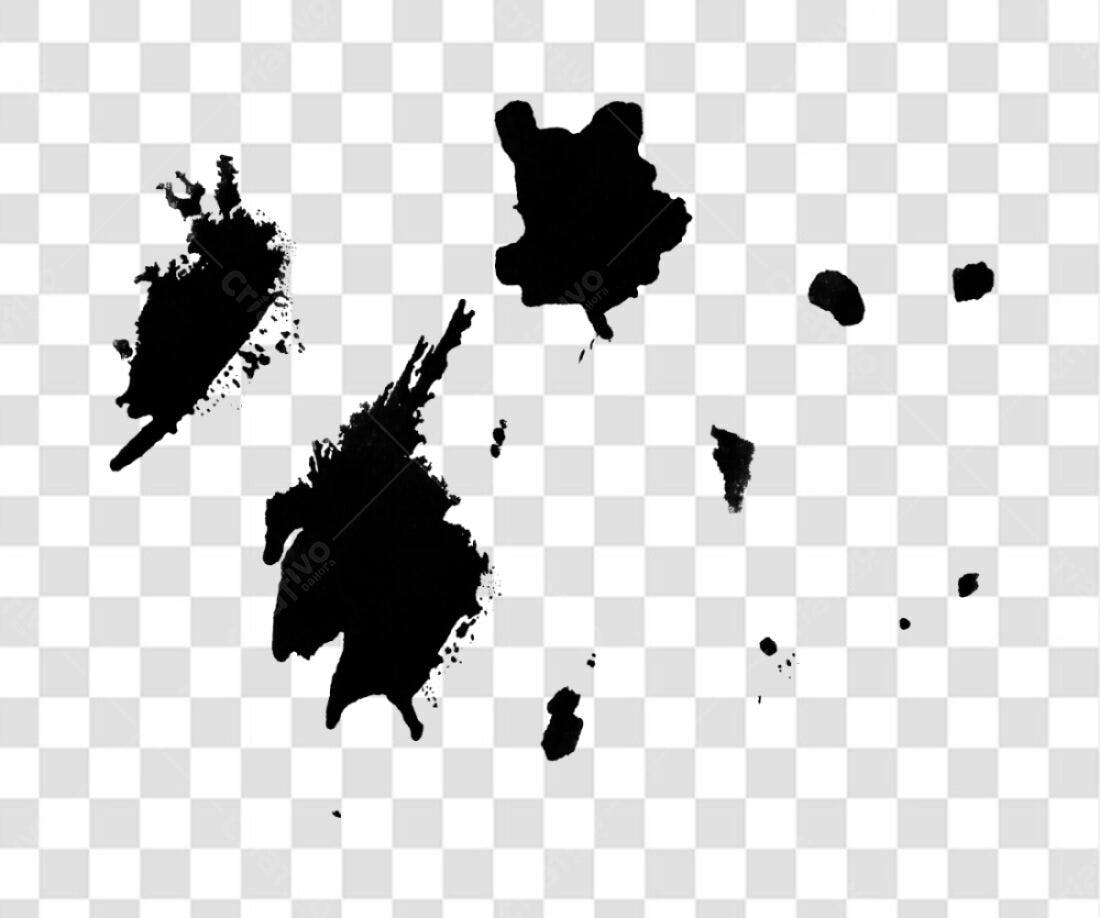Icones de respingos de tinta PNG com fundo transparente