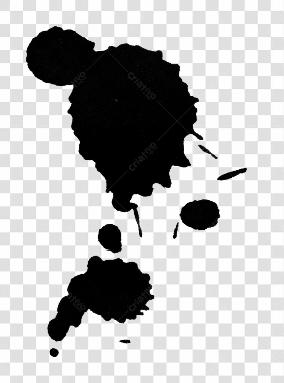 Icone de respingos de tinta PNG com fundo transparente