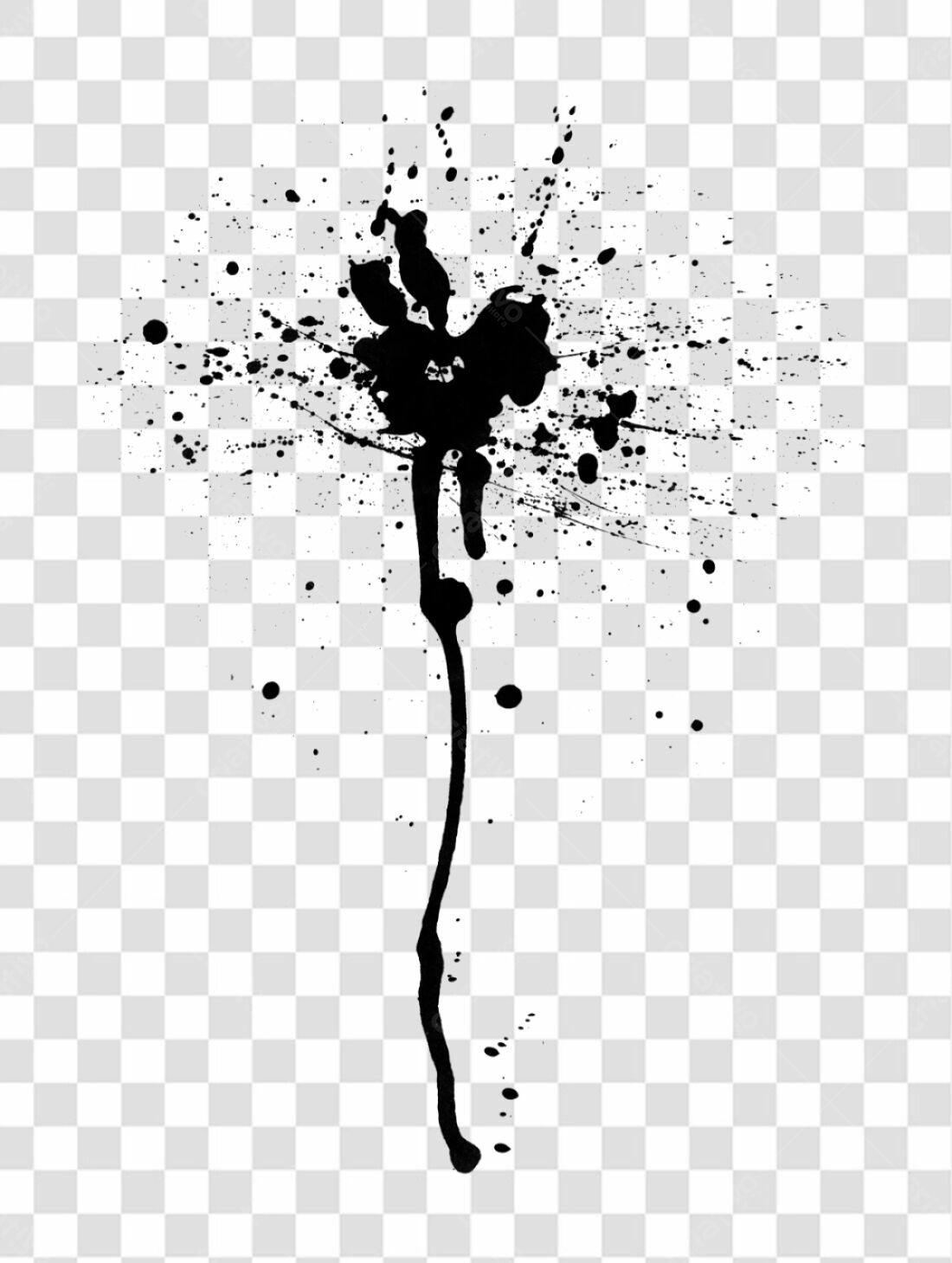 Icone abstrato tinta preta PNG com fundo transparente