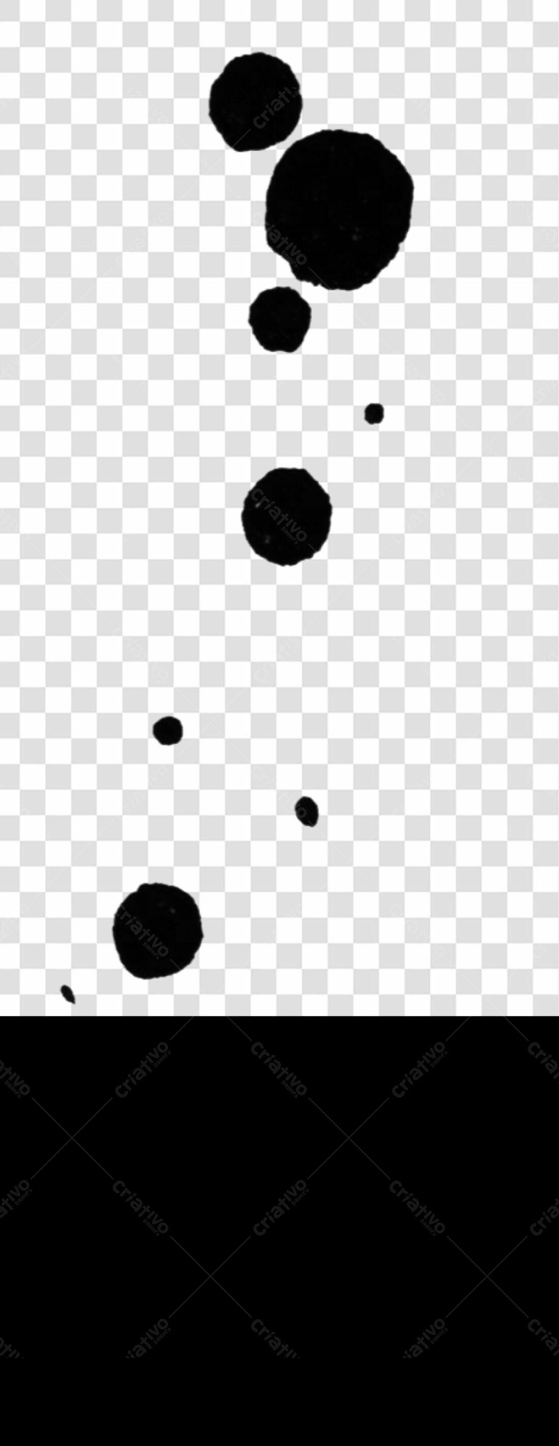 Icones de respingos pretos PNG com fundo transparente