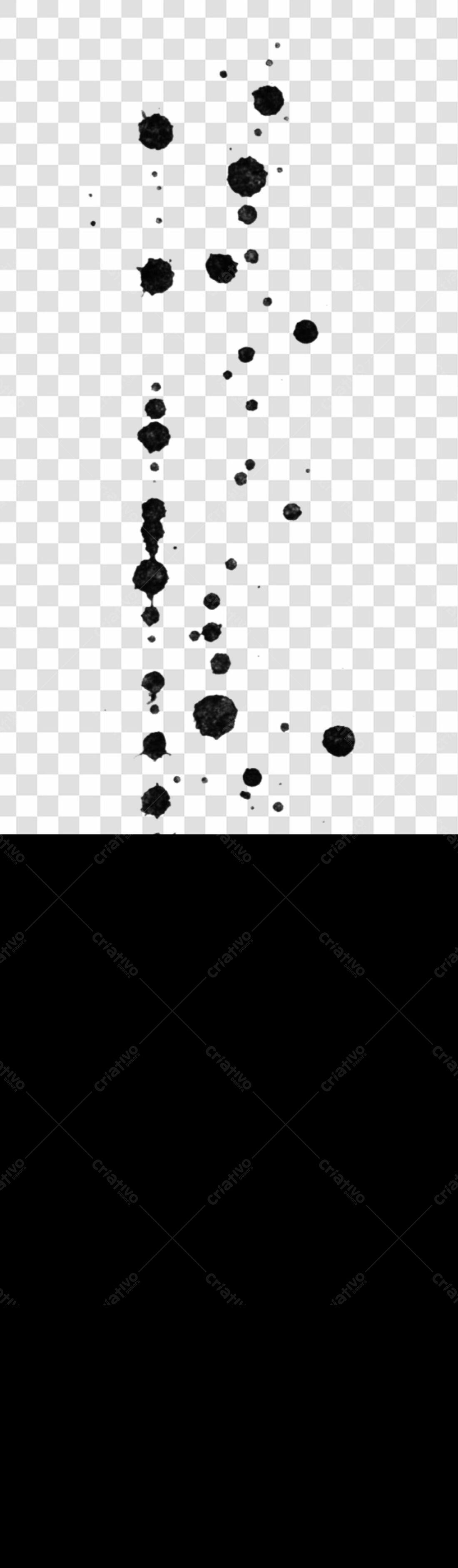 Icone respingos tinta preta PNG com fundo transparente