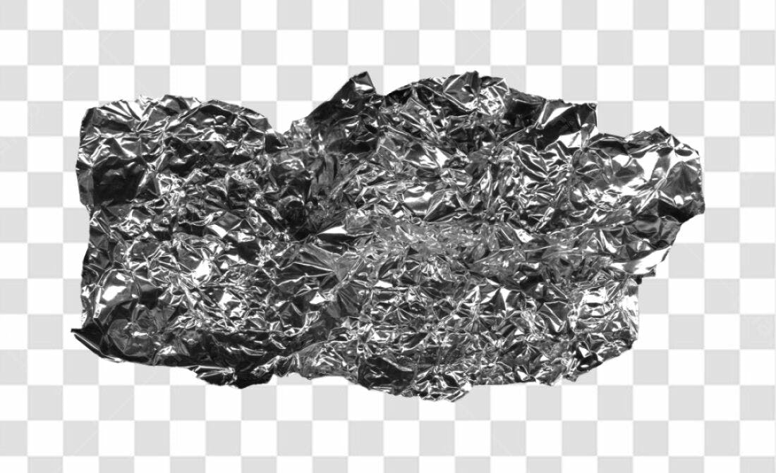 Textura de Papel Alumínio PNG com fundo transparente
