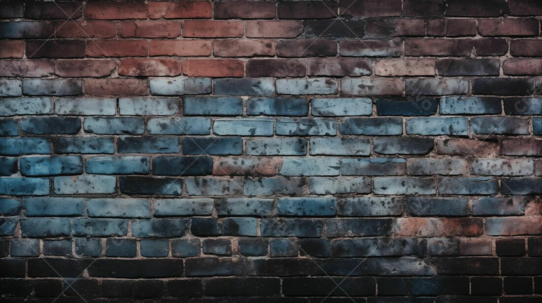 Textura tijolo azul e marrom para fundo