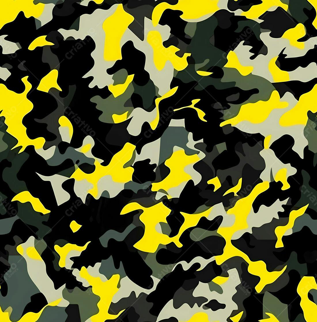 Textura camuflagem amarela e preta para fundo