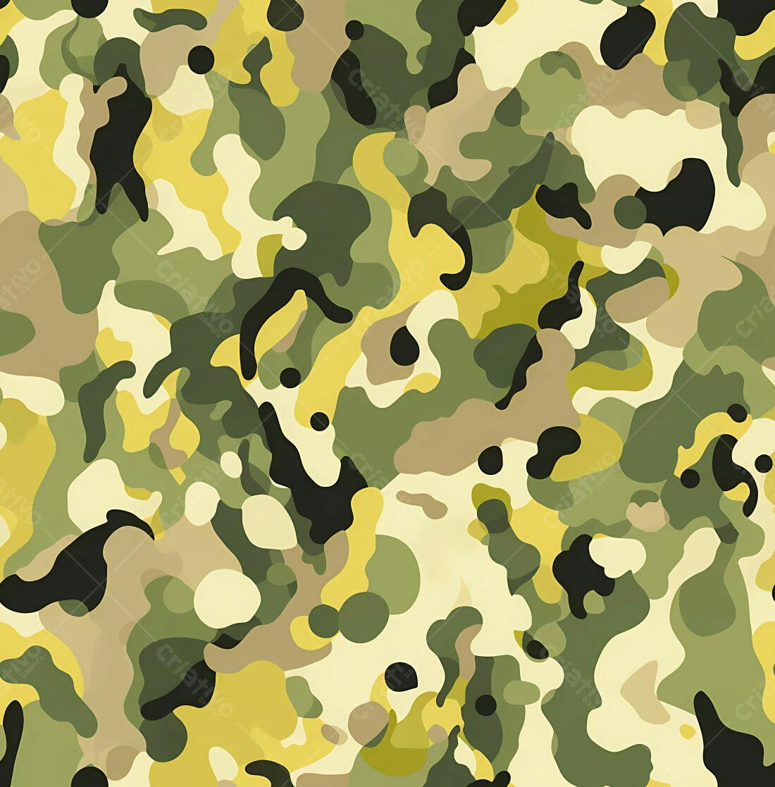 Textura camuflagem militar verde e amarela para fundo