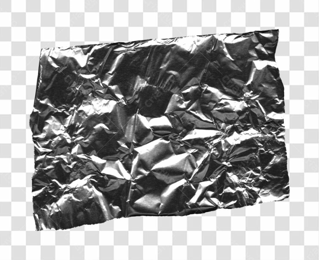 Textura Papel Alumínio PNG com fundo transparente