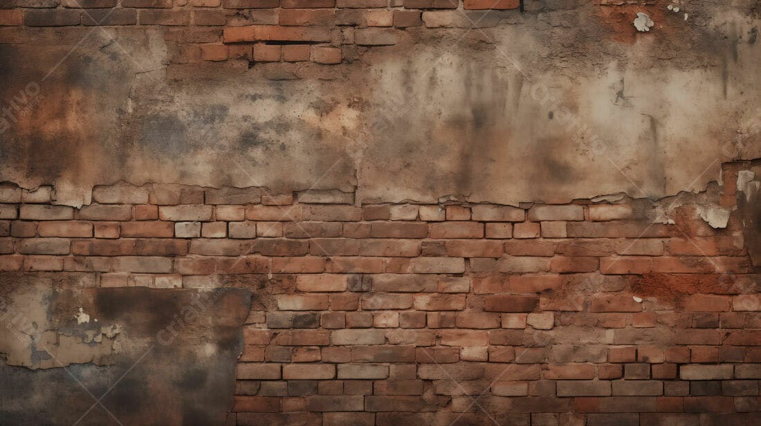 Textura tijolo velho descascado para fundo