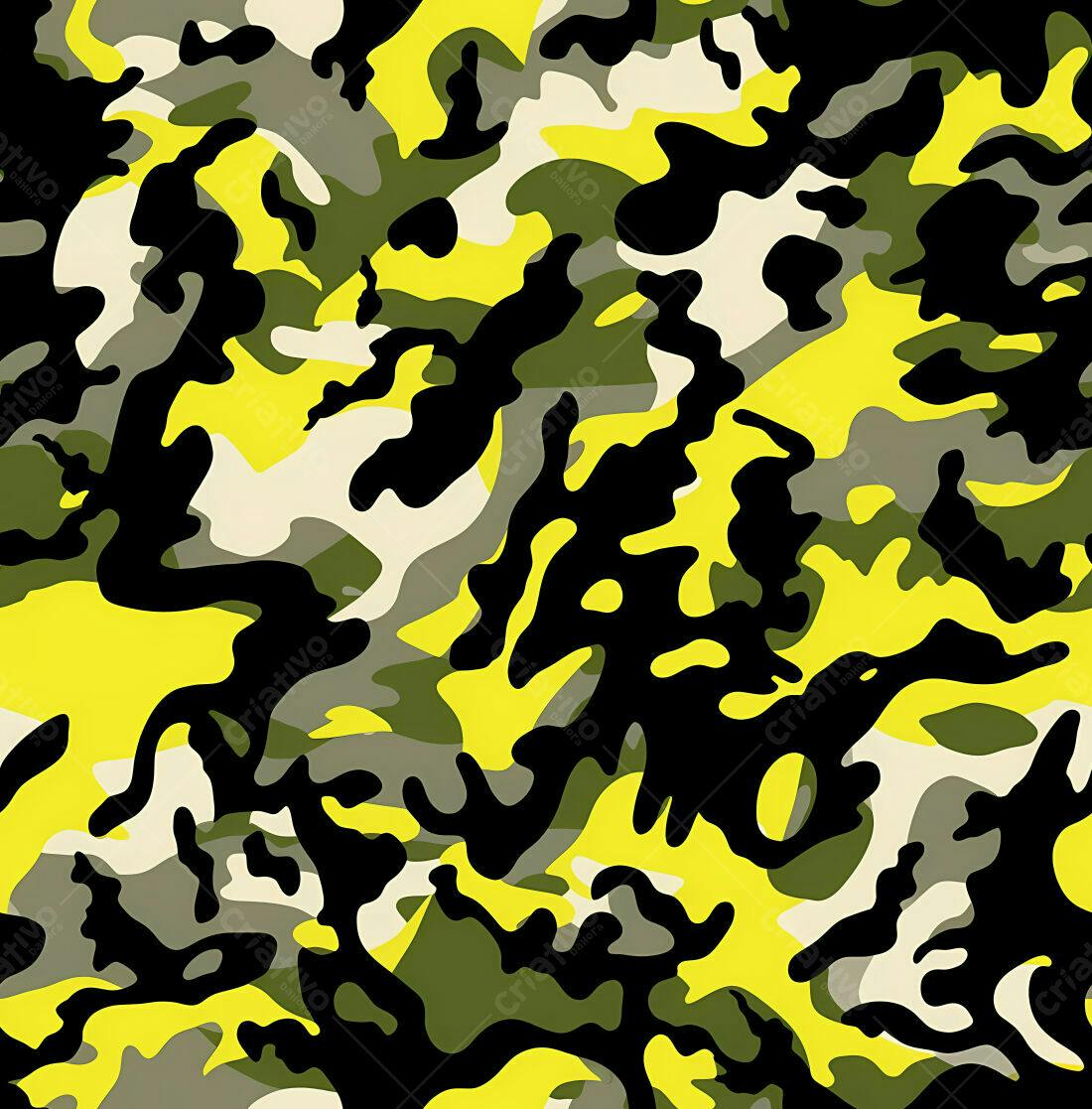 Textura camuflagem abstrata amarela para fundo