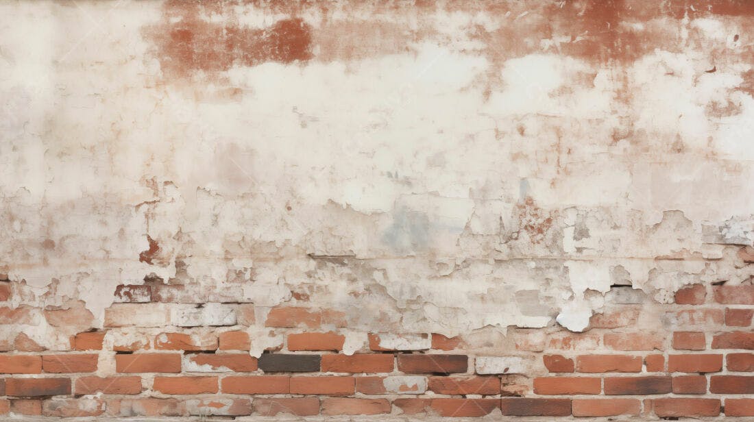 Textura parede tijolo descascada para fundo