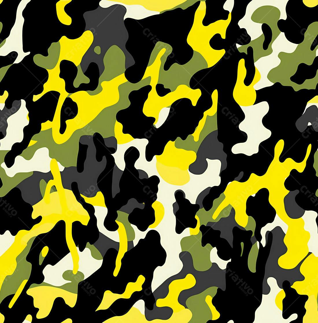 Textura camuflagem amarela e preta para fundo