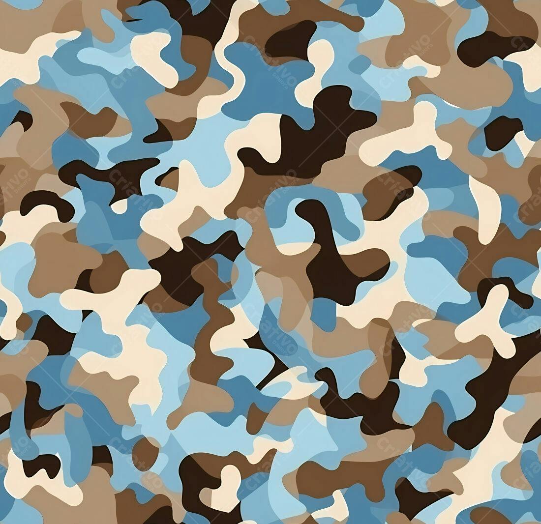 Textura camuflagem azul e marrom para fundo
