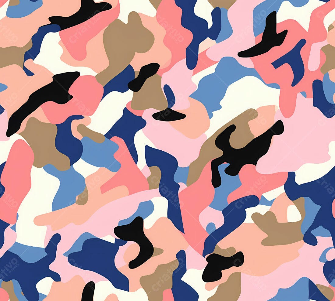Textura camuflagem rosa e azul para fundo