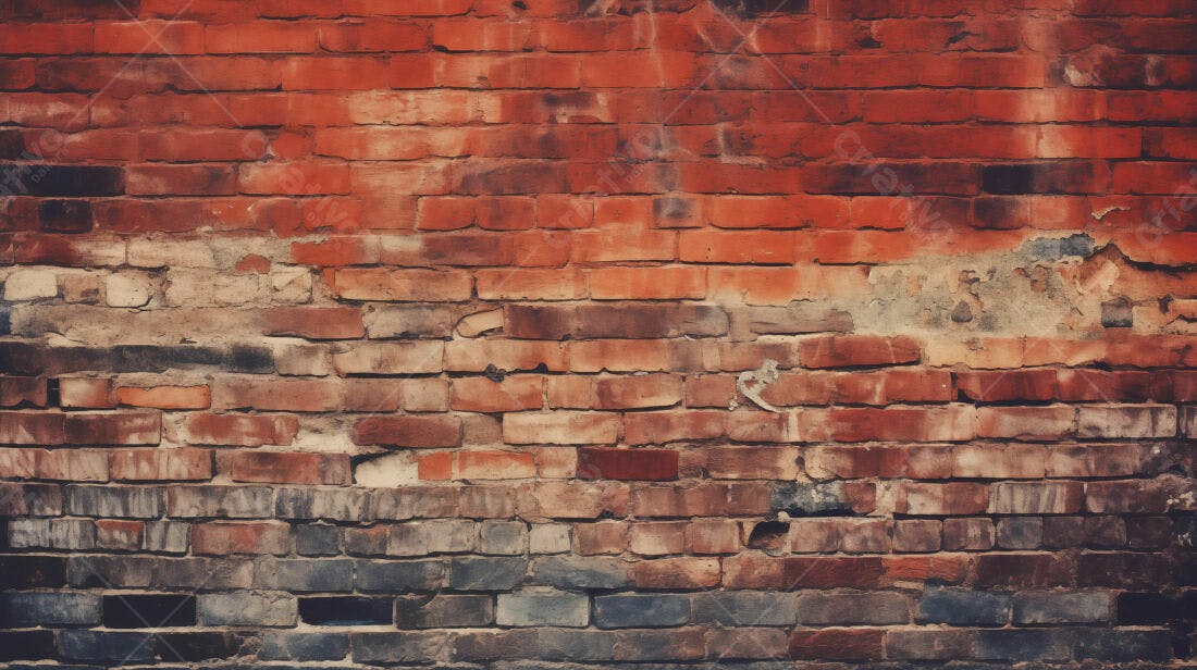 Textura tijolo vermelho desbotado para fundo