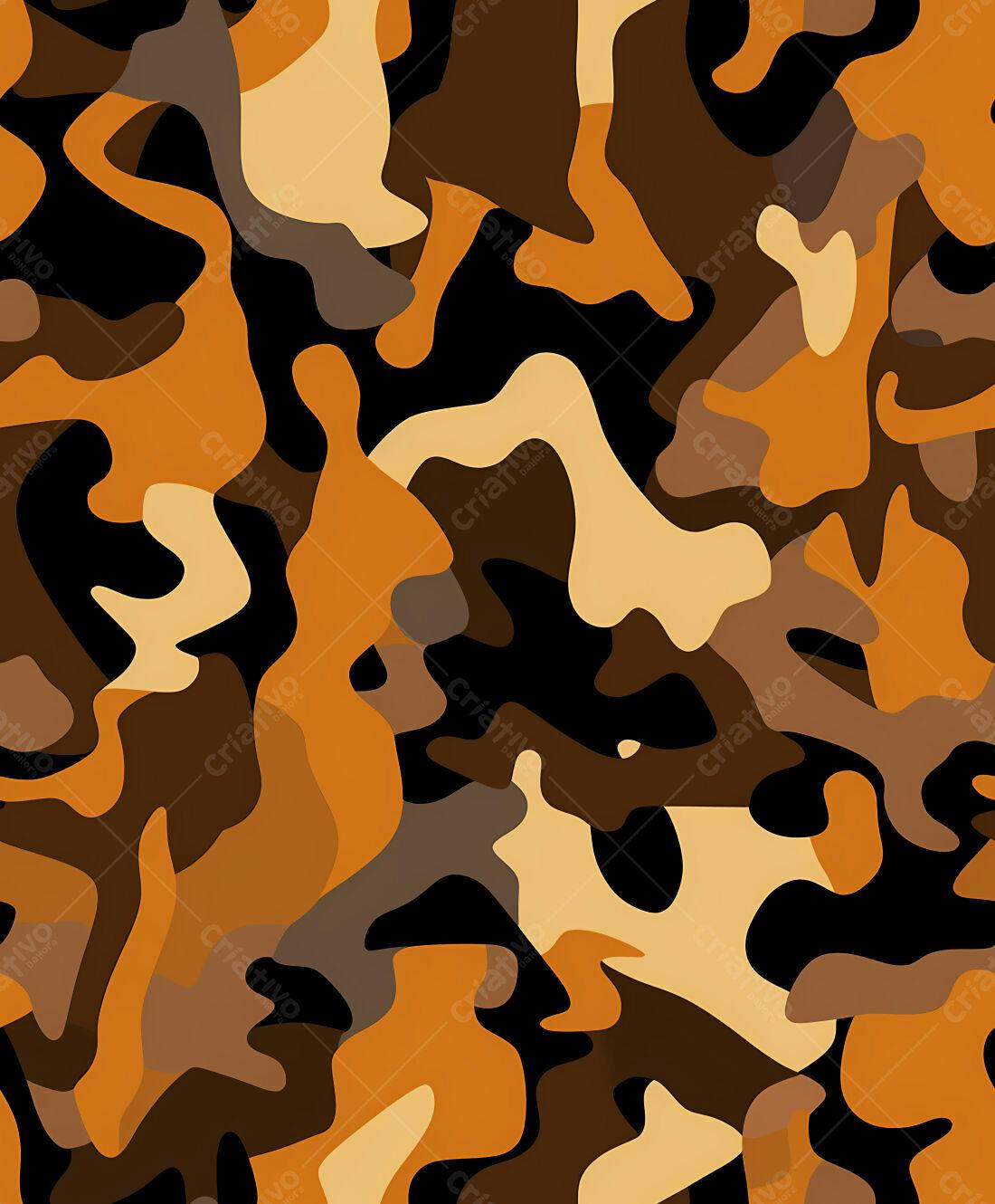 Textura camuflagem marrom e laranja para fundo