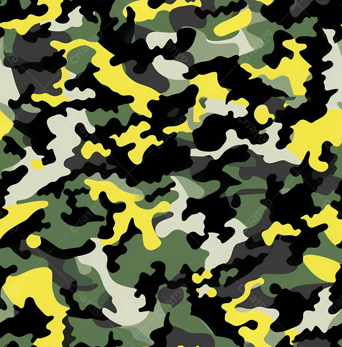 Textura camuflada verde e amarela para jogos