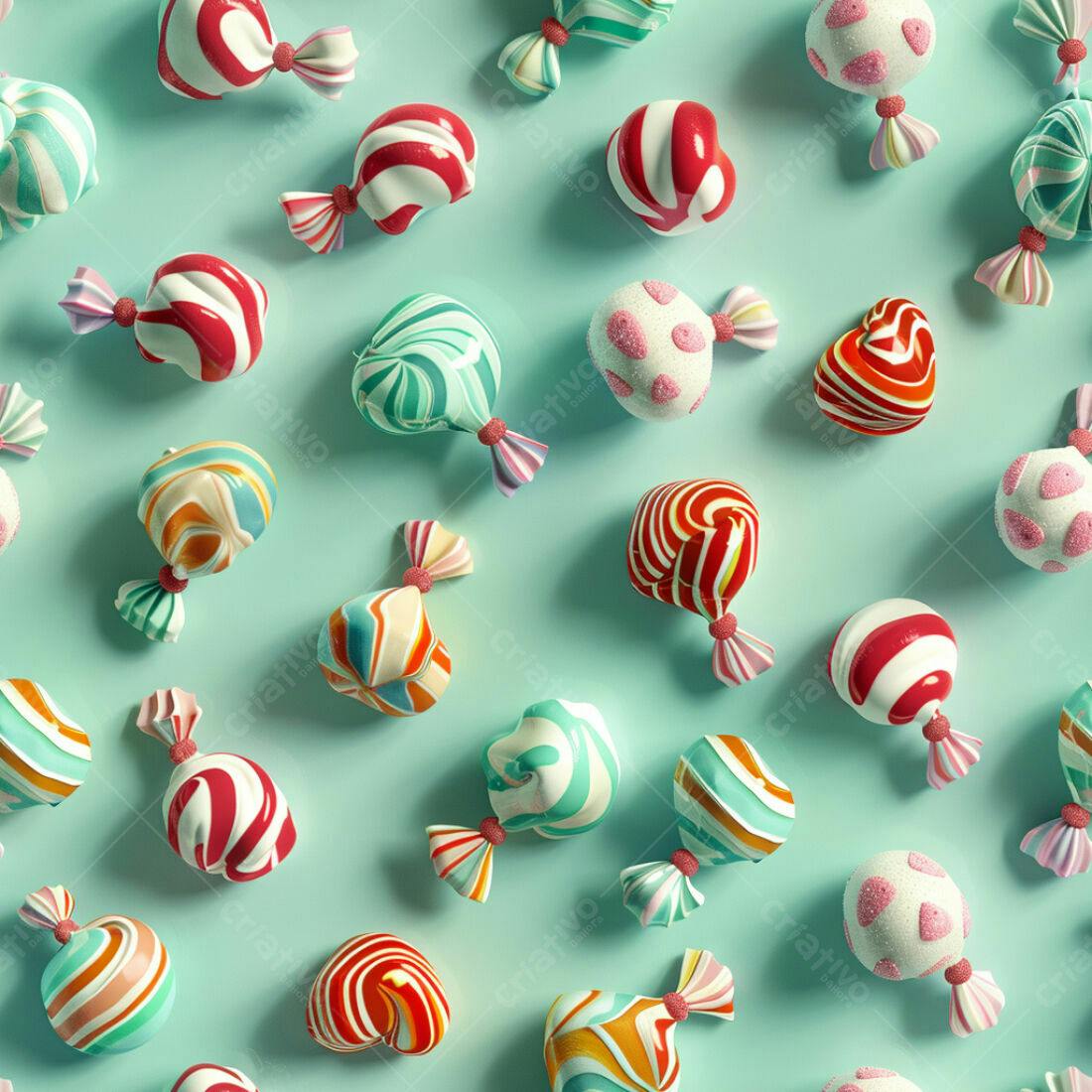 Textura Doces Coloridos para Fundo