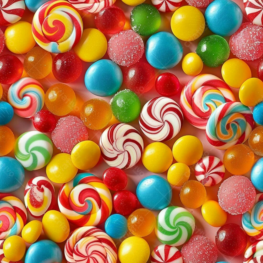 Textura Doces Coloridos para Fundo