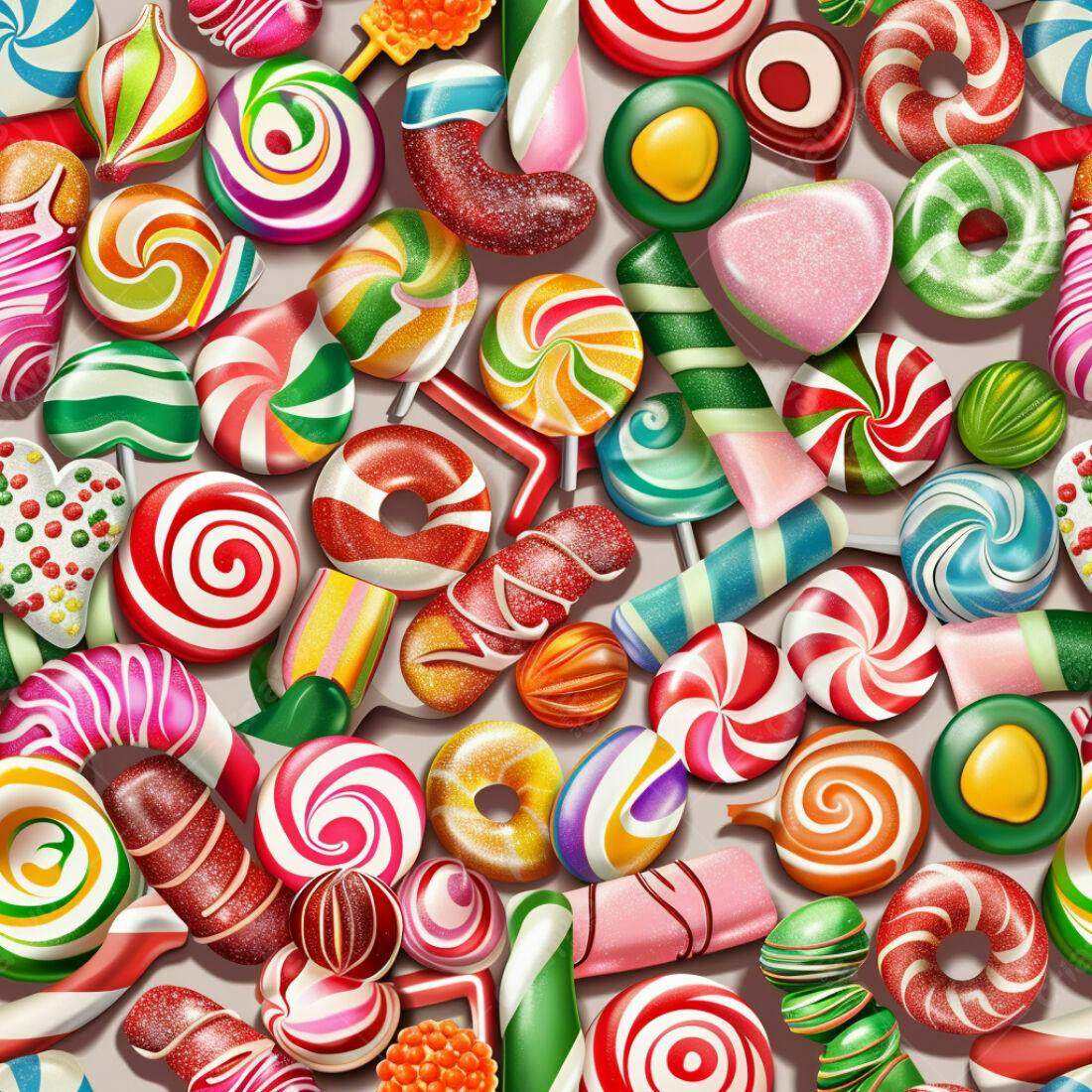 Textura Doces Coloridos para Fundo de Jogo