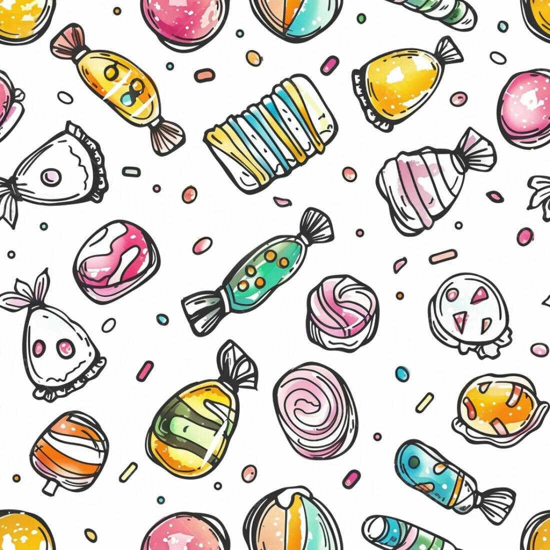 Textura Doces Coloridos para Fundo