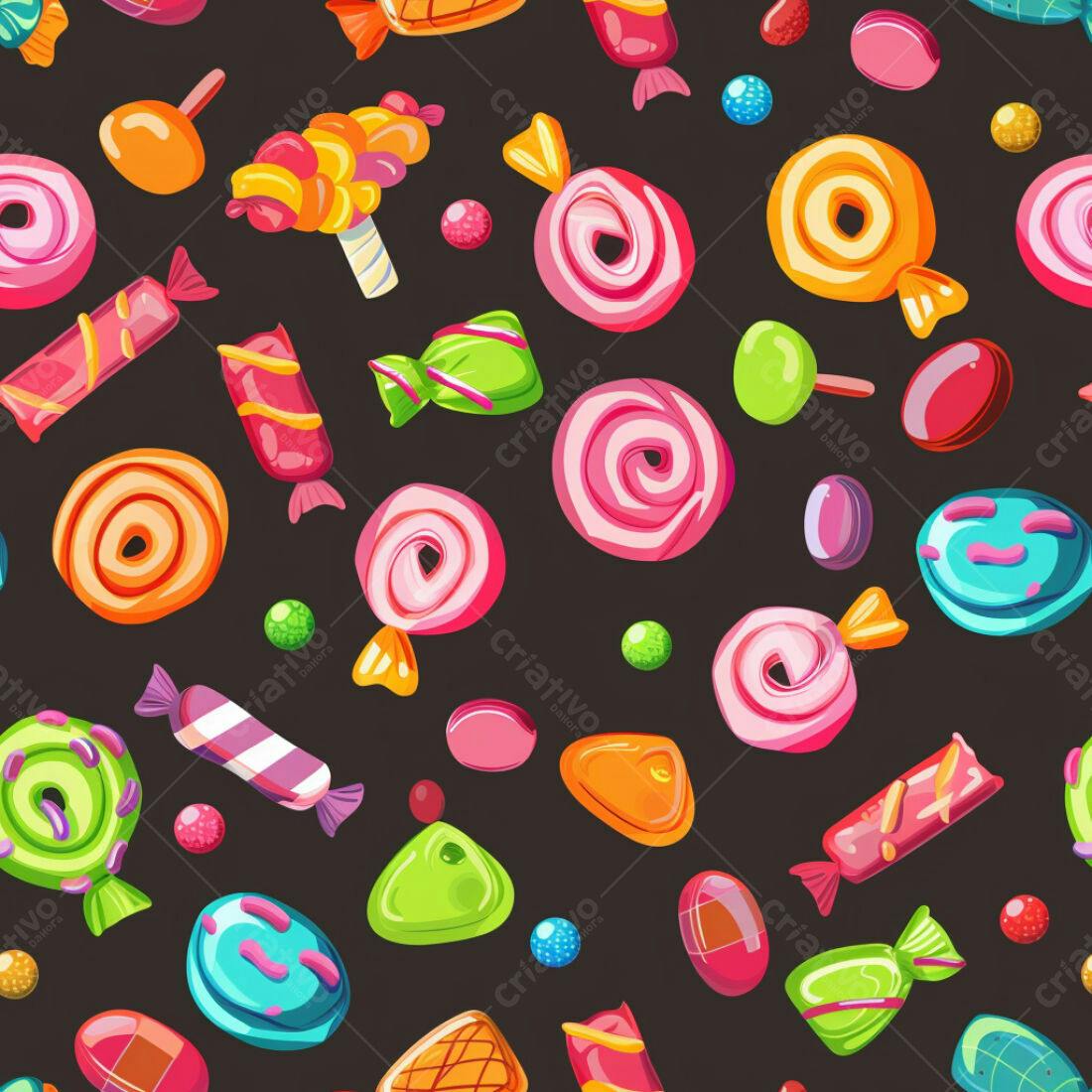 Textura Doces Coloridos para Fundo