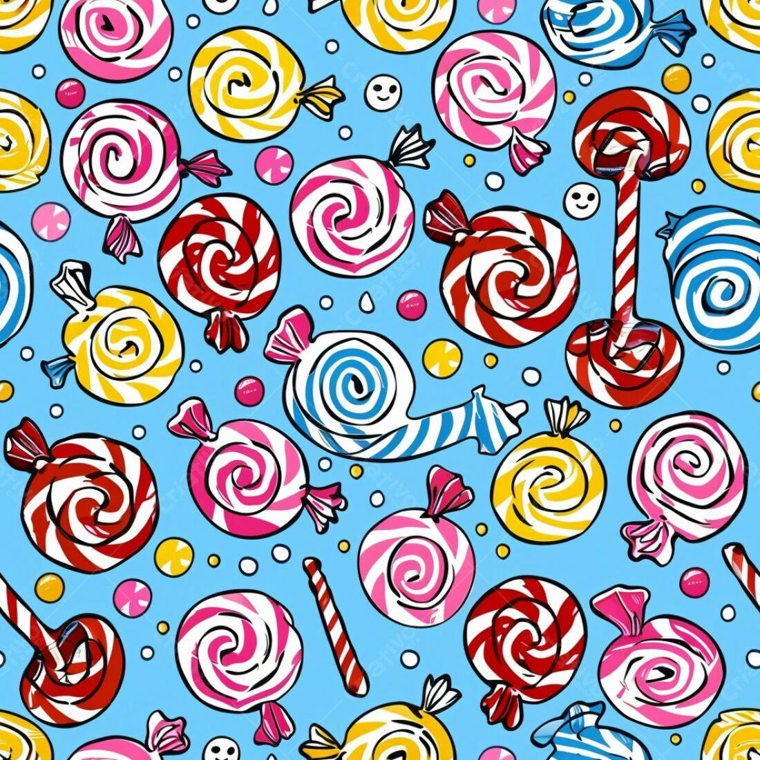 Textura Doces Coloridos para Fundo