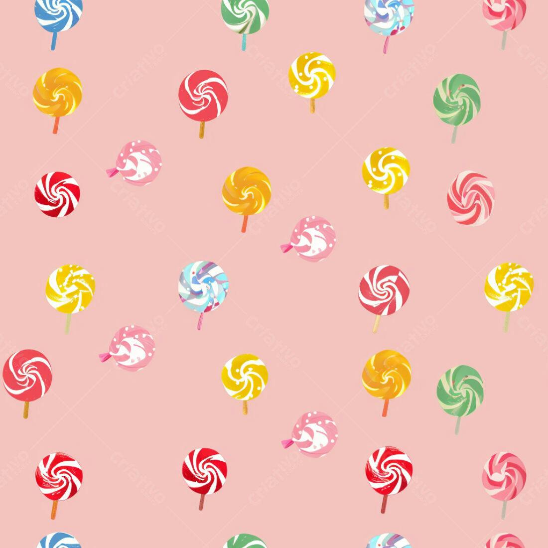 Textura Pirulito Colorido para Fundo