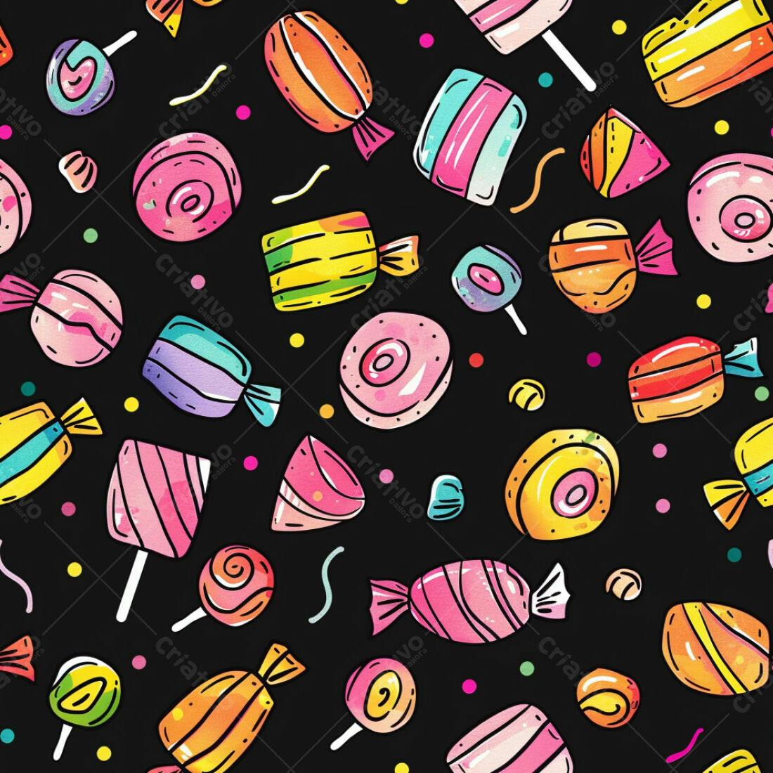 Textura Doces Coloridos para Fundo