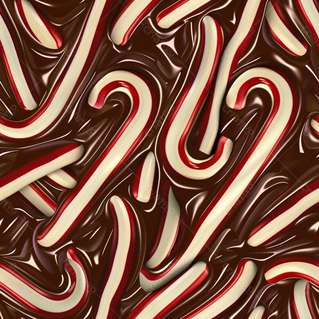 Textura doce natalino em chocolate para fundo