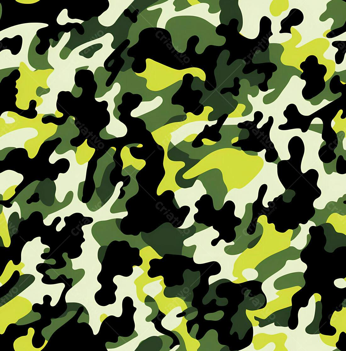 Textura camuflagem militar verde e amarela para fundo