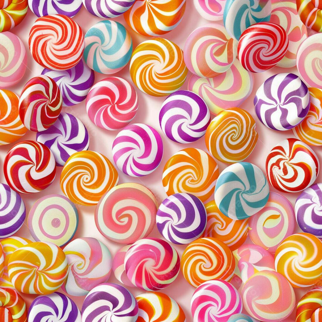 Textura doces coloridos espiralados para fundo