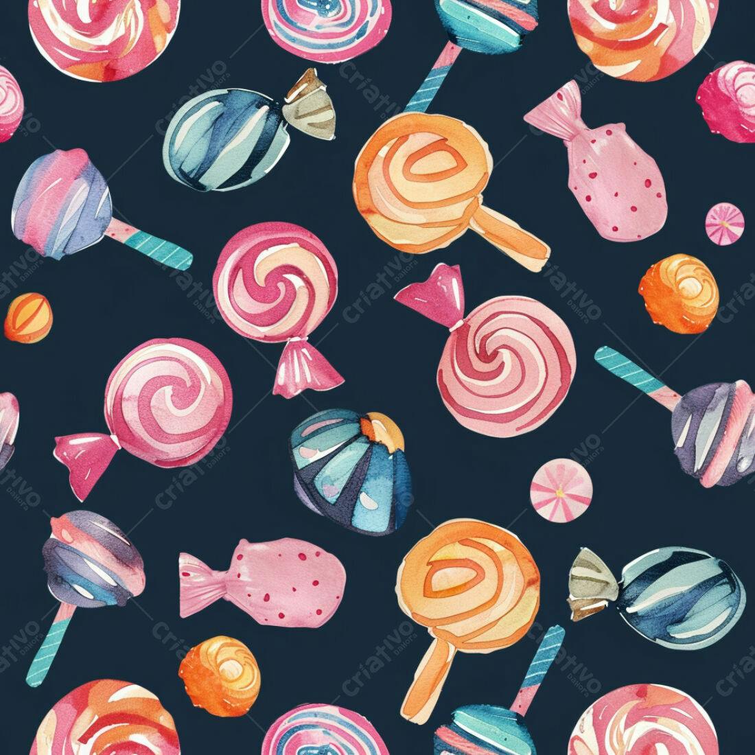Textura Doces Coloridos para Fundo