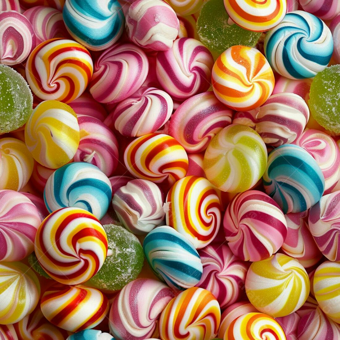 Textura doces coloridos espiralados para fundo
