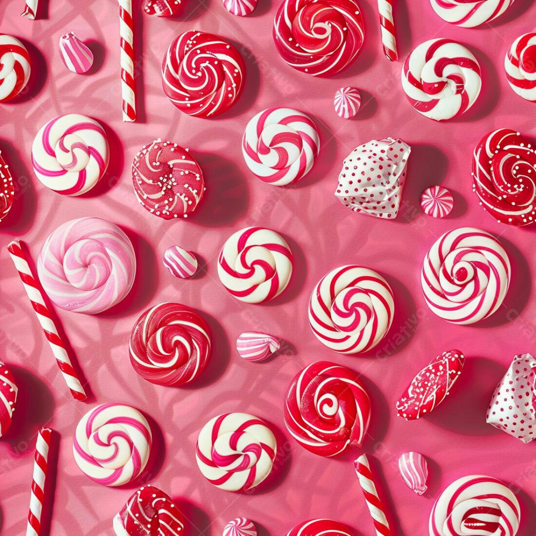 Textura Pirulito Vermelho e Rosa para Fundo