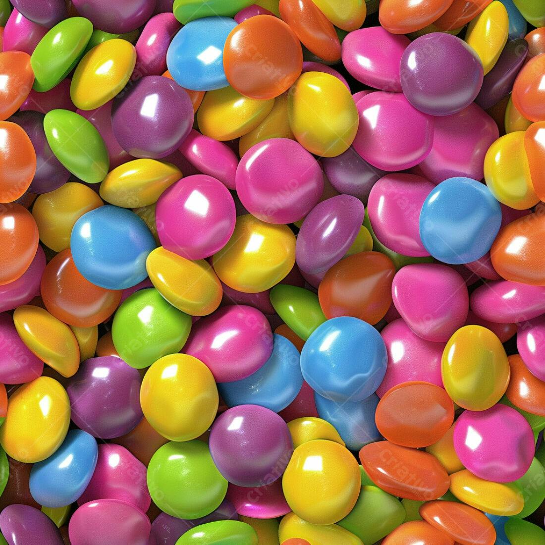 Textura Doces Coloridos para Fundo
