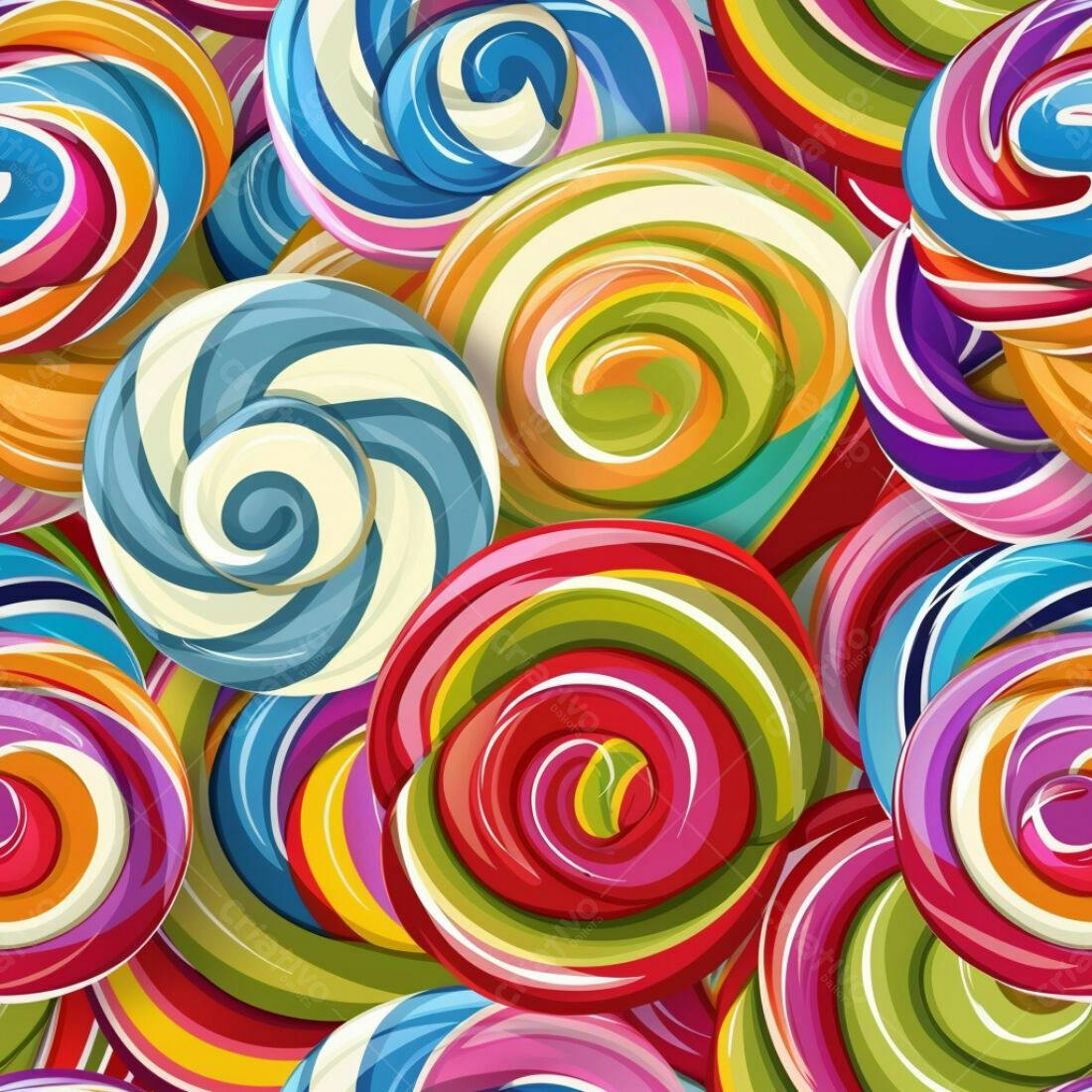 Textura Pirulito Colorido para Fundo