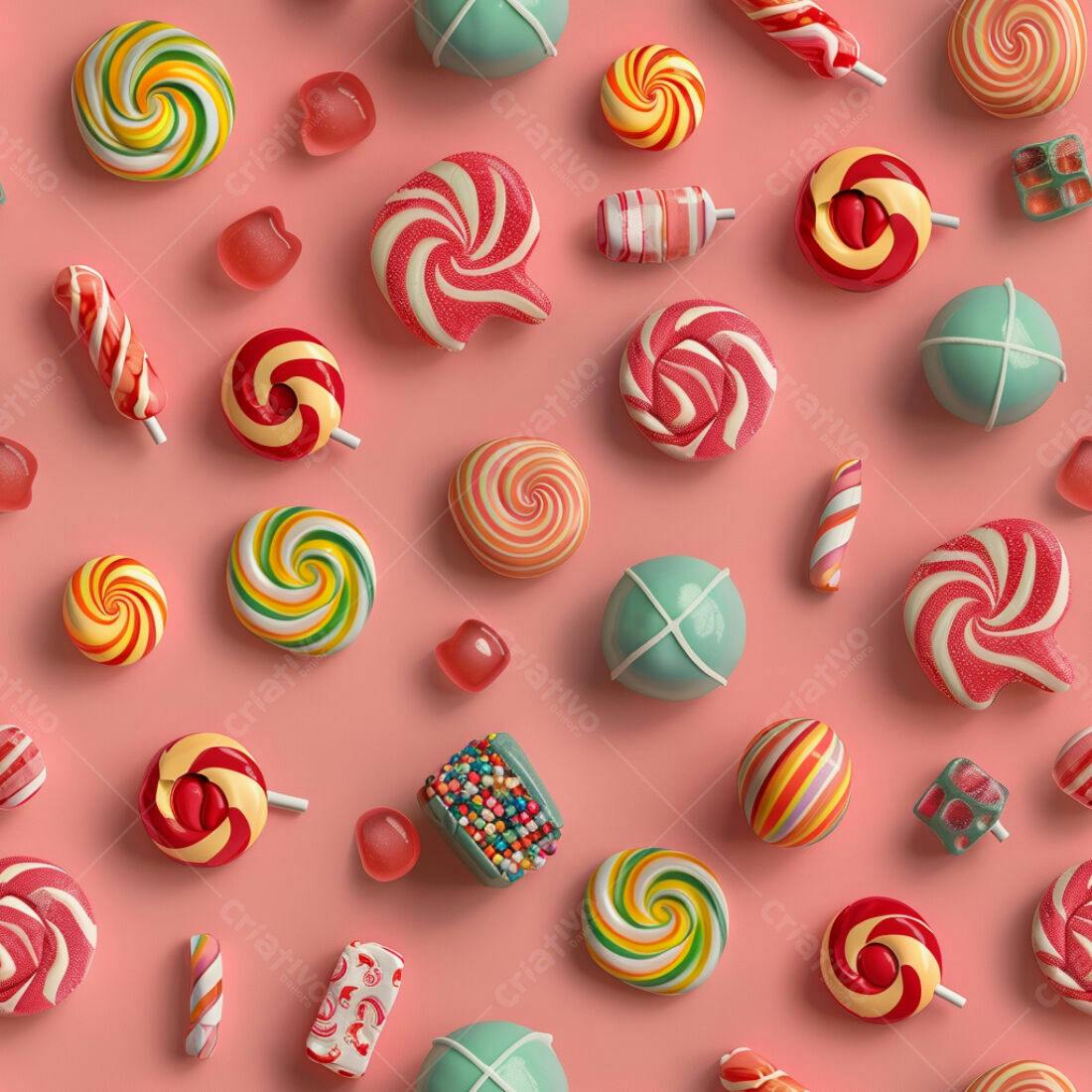 Textura Doces Coloridos para Fundo