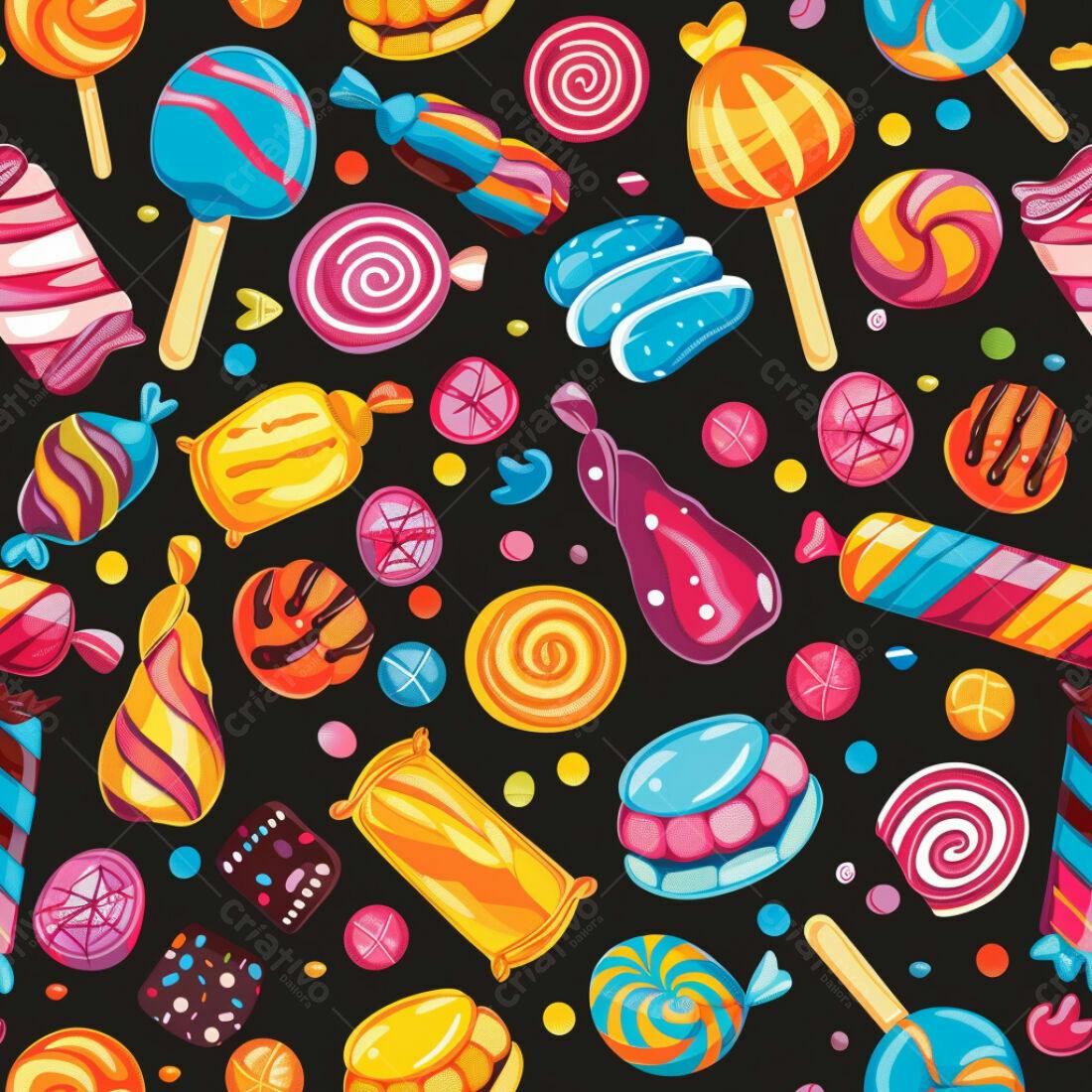 Textura Doces Coloridos para Fundo