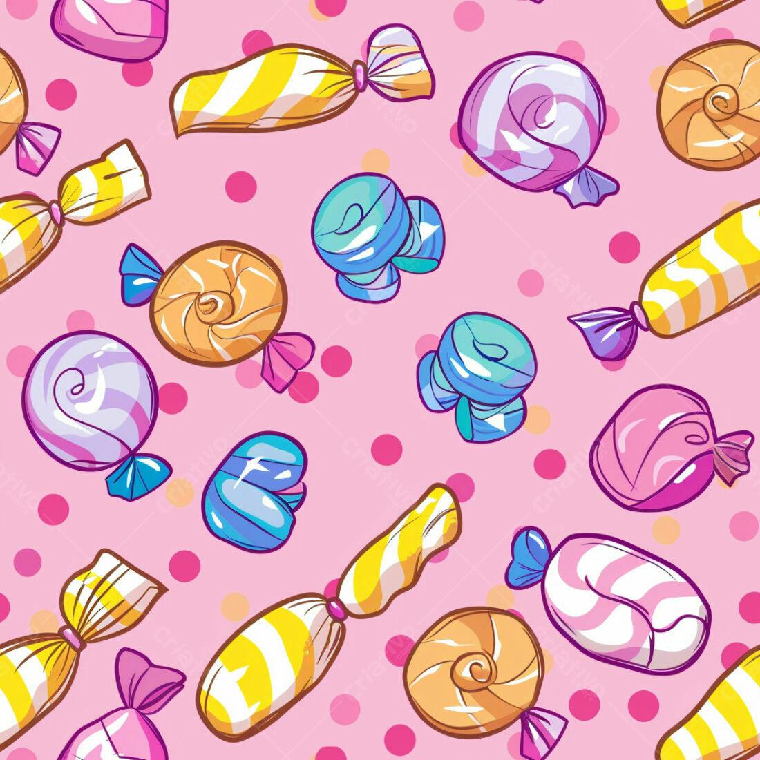 Textura Doces Coloridos para Fundo