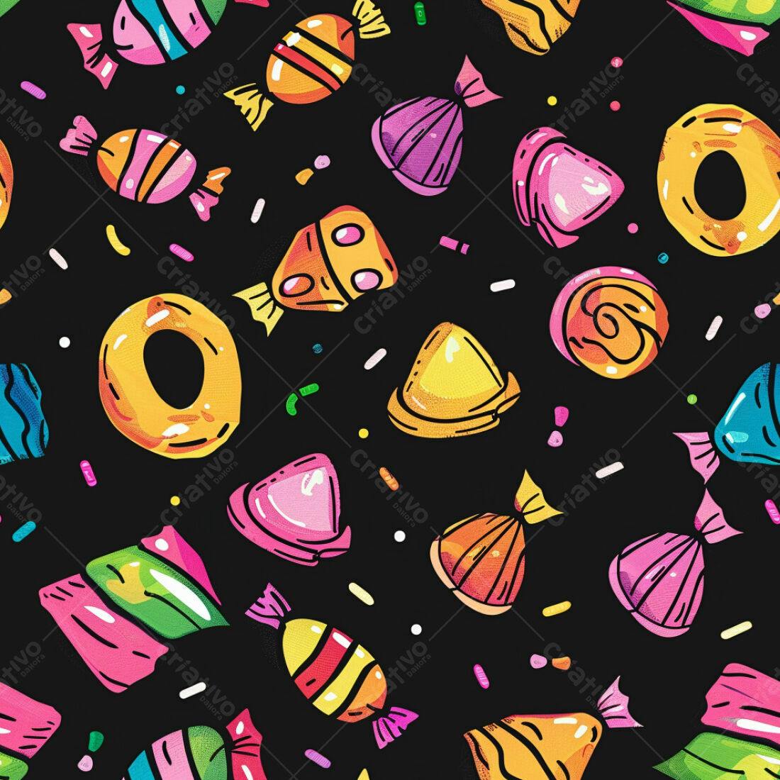 Textura Doces Coloridos para Fundo